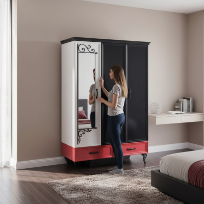 Classique r Loft Armoire Chambre Cabinets Design Meubles 131x60x200