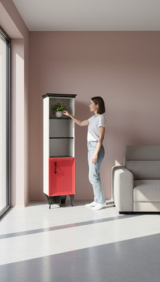Étagère Armoire Étagère à livres Armoires Meubles polyvalents Brun 164x40x34