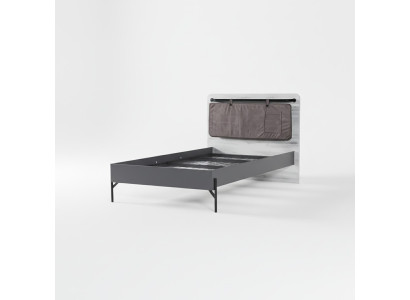 Lits pour adolescents Lit simple Lit gris Mobilier de chambre Lit simple