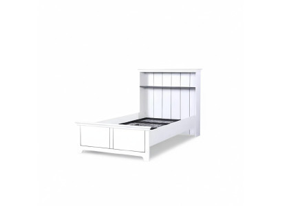 Lit en bois Design de chambre à coucher Mobilier de luxe Chambre de jeunes Blanc Classique