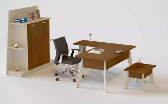 Table basse moderne Mobilier de bureau Table rectangulaire en bois marron Tables