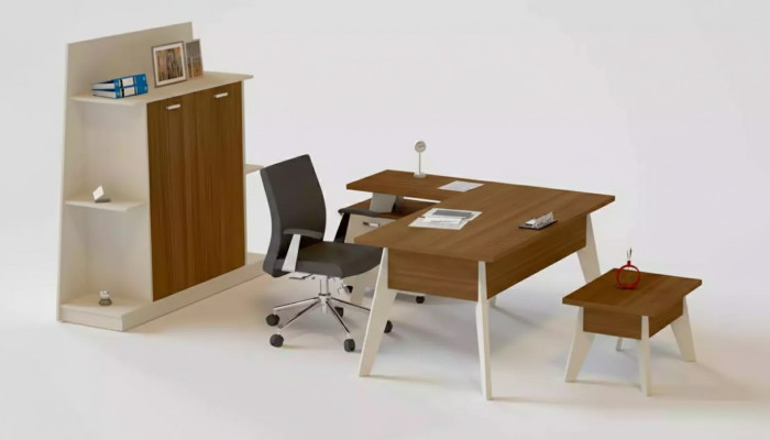 Bureau d'angle Table Armoire Tiroir Table basse Armoire Mobilier Bureau 3 pièces.