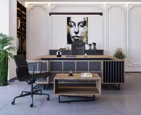 Ensemble de meubles design moderne pour un ChefOffice avec 3 éléments