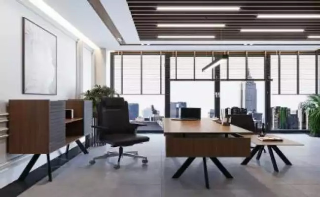 Ensemble de bureau élégant et de haute qualité dans un style moderne fabriqué en bois robuste.