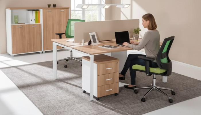 Salle d'étude moderne Table de bureau Meubles de bureau Tables en bois Meubles de luxe Brun