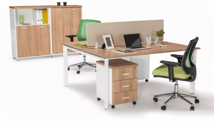 Salle d'étude moderne Table de bureau Meubles de bureau Tables en bois Meubles de luxe Brun
