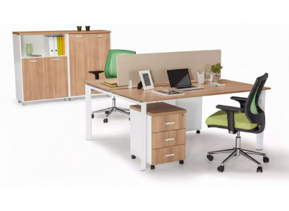 Salle d'étude moderne Table de bureau Meubles de bureau Tables en bois Meubles de luxe Brun