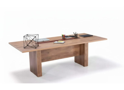 Moderne Table de conférence marron de luxe Nouvelle table de réunion Mobilier de bureau