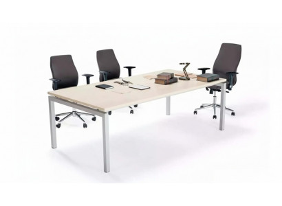 Table de conférence blanche Mobilier de bureau de luxe Tables de réunion Mobilier en bois