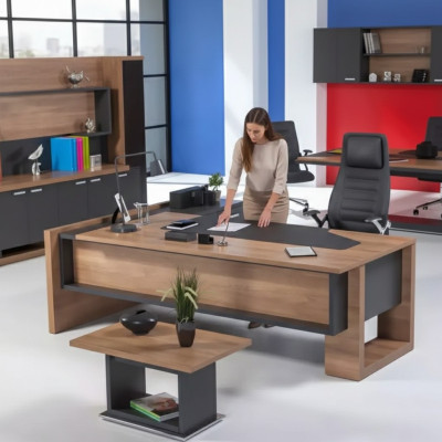 Bureau Coin de bureau Mobilier Bureau Aménagements Table en bois Table de patron