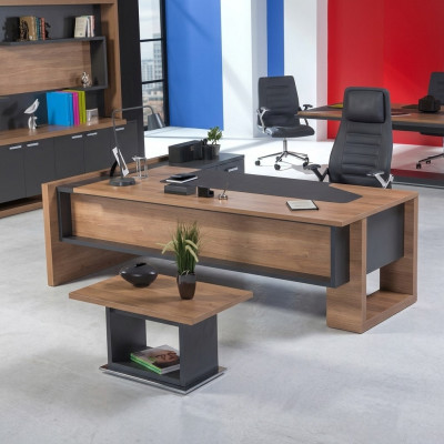 Bureau Coin de bureau Mobilier Bureau Aménagements Table en bois Table de patron