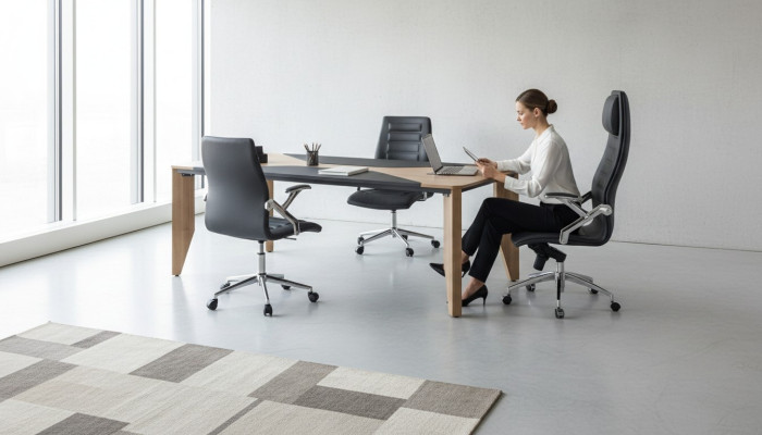 Table de conférence Mobilier de bureau Aménagement de bureau Bureau avec bureau 220x100 cm Table de conférence