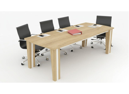 Grand table en bois, tables de réunion, table de conférence de luxe, mobilier de bureau, moderne