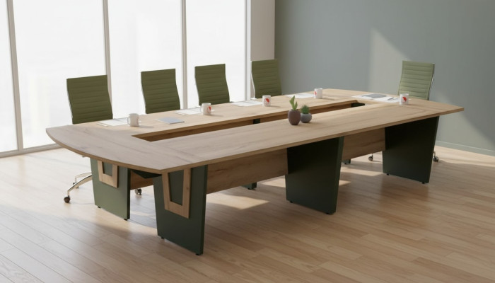 Table de réunion XXL Table de conférence Bureau 390x180 Grande table Grand