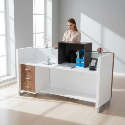 Réception bureau d'accueil table hôtel meubles guichet cabinet pratique cabinet d'avocat bureau
