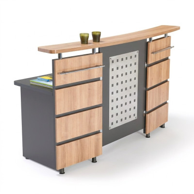 Moderne réception avec commode en bois gris Mobilier de bureau neuf