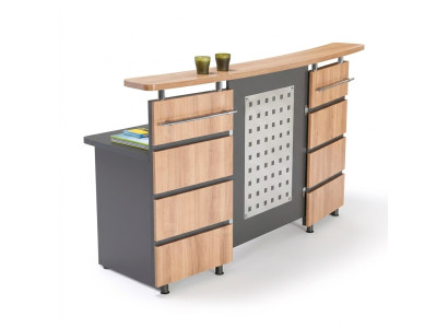 Moderne réception avec commode en bois gris Mobilier de bureau neuf
