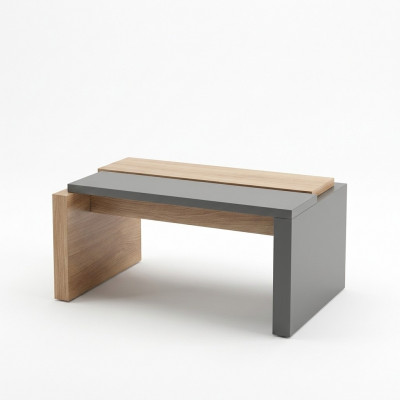 Table basse de luxe moderne. Table de rangement de bureau marron. Meubles en bois design.