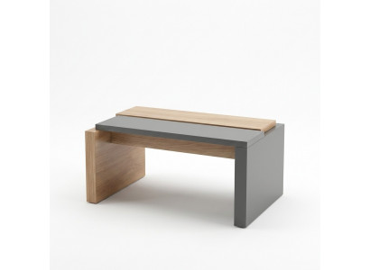 Table basse de luxe moderne. Table de rangement de bureau marron. Meubles en bois design.