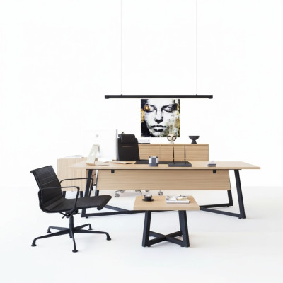 Ensemble de bureau moderne Bureau Table basse Armoire de classement Commode 4 pièces.