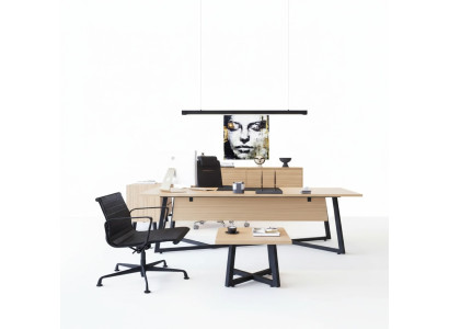 Ensemble de bureau moderne Bureau Table basse Armoire de classement Commode 4 pièces.