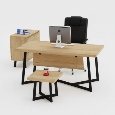 Bureau de designer brun clair Mobilier de bureau Tables de designer Bois nouveau