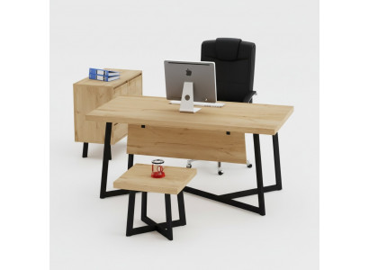 Bureau de designer brun clair Mobilier de bureau Tables de designer Bois nouveau