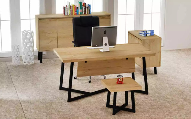 Table basse de designer en bois de luxe Marron Table d'appoint Bureau Mobilier Élégant