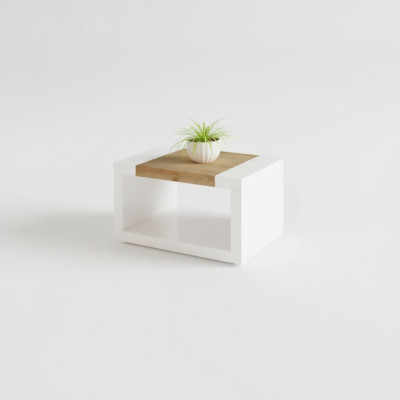 Table basse blanche de designer Table en bois de luxe Table de rangement de meubles de salon