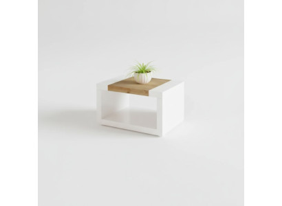 Table basse blanche de designer Table en bois de luxe Table de rangement de meubles de salon