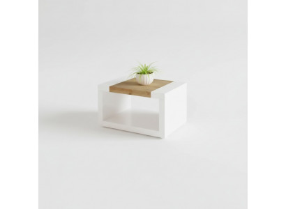 Table basse blanche de designer Table en bois de luxe Table de rangement de meubles de salon
