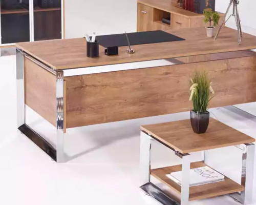 Ensemble de meubles de bureau brun Bureau Commode Classeur 3 pièces. Ensemble de meubles