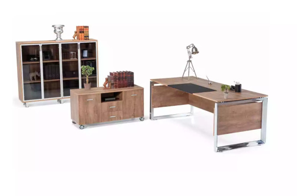 Meuble de bureau de luxe conçu, commode en bois, console d'armoire en bois pour bureau.
