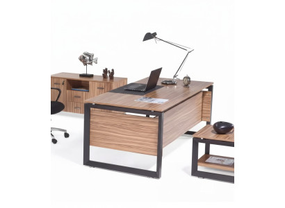 Designer Brun Schreibtisch Luxusbüromöbel Holz Stilvolle Möbel