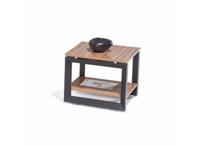 Table basse carrée brune en bois de luxe pour le design de salon de luxe