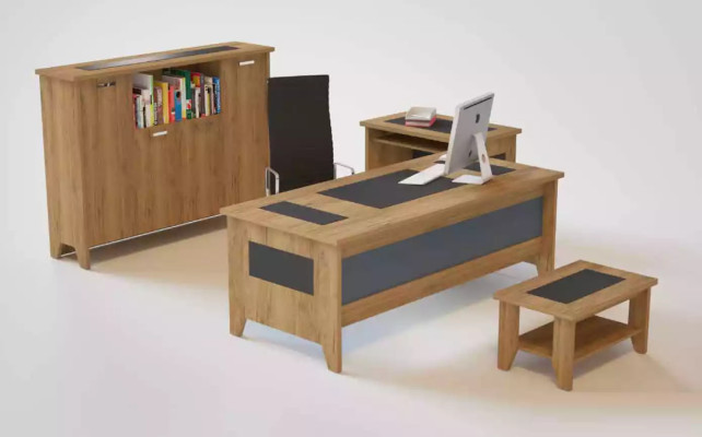 Ensemble de bureau élégant de haute qualité dans un style moderne fabriqué en bois robuste