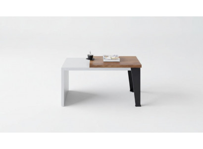 Table basse moderne bicolore de luxe, table d'appoint en bois pour bureau