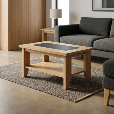 Table basse brune Designer Mobilier en bois Salon Table de bureau design