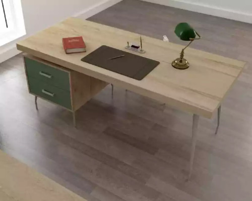 Mobilier de bureau 4 pièces Ensemble Bureau Armoire de classement Commode Table basse