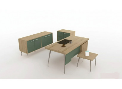 Mobilier de bureau 4 pièces Ensemble Bureau Armoire de classement Commode Table basse