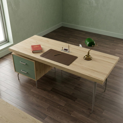 Moderne designer de luxe bureau brun en bois neuf de mobilier de bureau