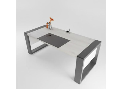 Bureau moderne blanc Mobilier de bureau design Table en bois Salle d'étude