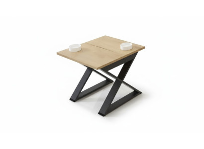 Designer carré table basse marron table d'appoint