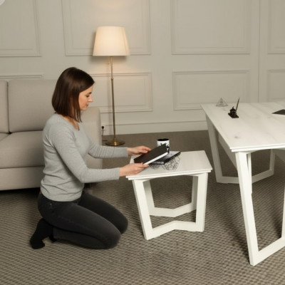 Table basse moderne blanche en bois de style exclusif pour la salle d'étude