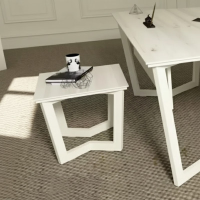 Table basse moderne blanche en bois de style exclusif pour la salle d'étude