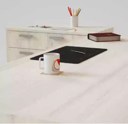 Ensemble de bureau luxueux dans un style moderne élégant fabriqué en bois de haute qualité.