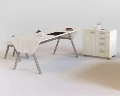 Ensemble de bureau luxueux dans un style moderne élégant fabriqué en bois de haute qualité.