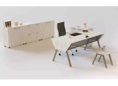 Ensemble de bureau luxueux dans un style moderne élégant fabriqué en bois de haute qualité.