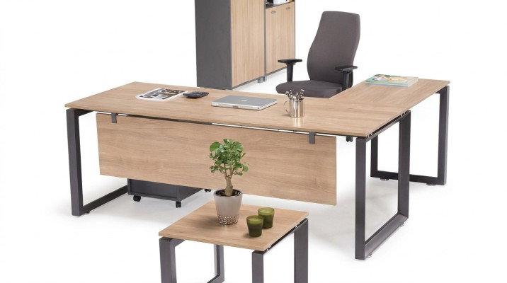 Mobilier de bureau à domicile de coin exclusif brun nouveau pour la salle d'étude