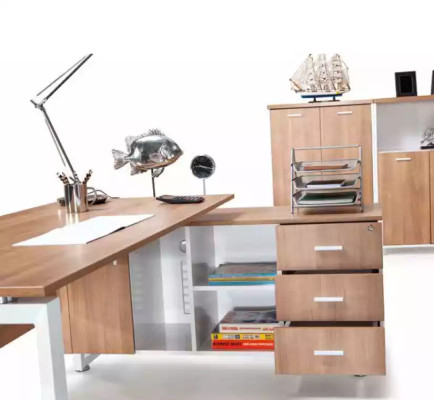 Mobilier de bureau Bureau Armoire à dossiers Table basse Ensemble de 4 pièces de mobilier